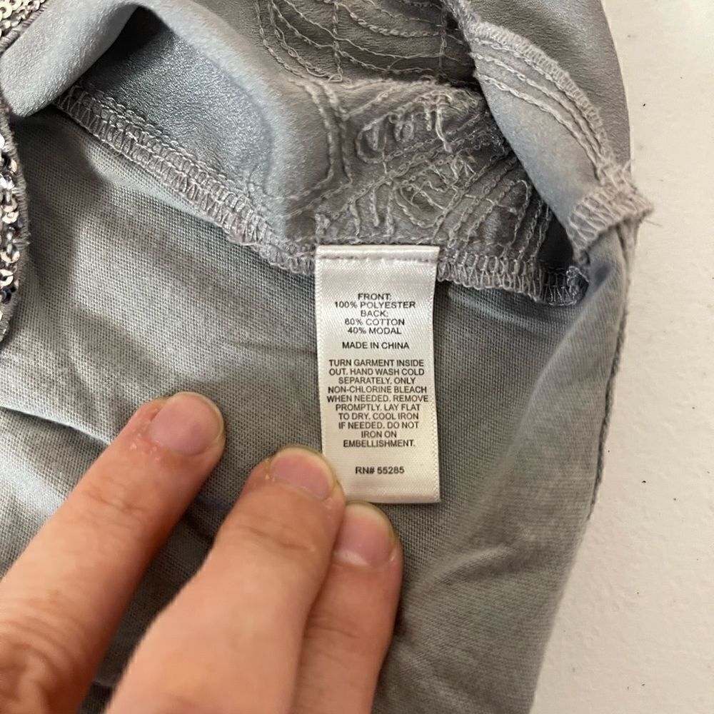 Express S/P grey sequined tank - Picture 5 of 7
